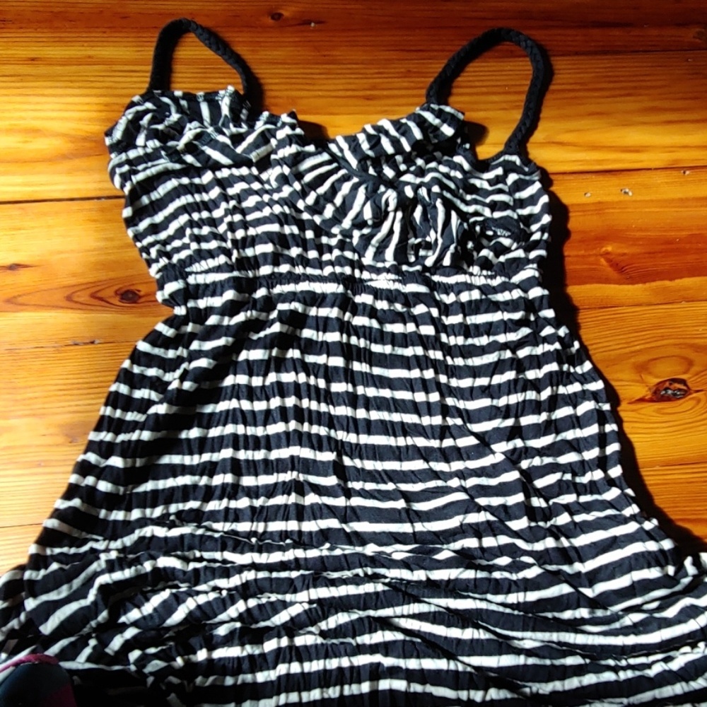 Pink Rose Stripe Maxi Dress